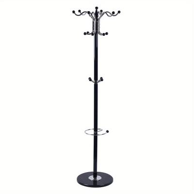 TEMU Metal Coat Hat Hanger Coat Racks Stand With Marble Base Hat Jacket Stand Tree Holder Hanger Rack Black Image