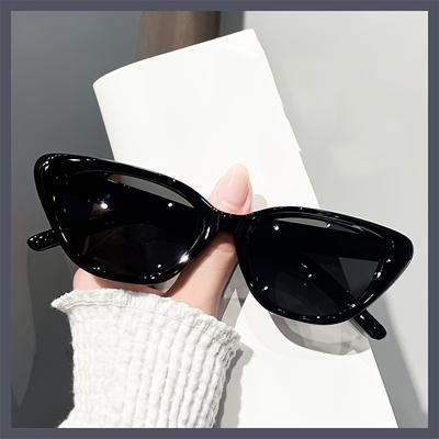 TEMU 1pc Hindfield Cat Eye Polycarbonate Pc Decorative Glasses, Fashion Trendy, Unisex, For Holiday Party, Street Photography, New Year Gift Image