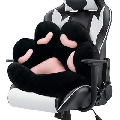 TEMU Cat Paw Pillow Comfortable Kawaii Shape Plush Cushion For Gamer Chair 71.1 X 61 Cm Cozy Floor Cute Seat Kawaii For Girls Workers Gift Dining Room Bedroom Image