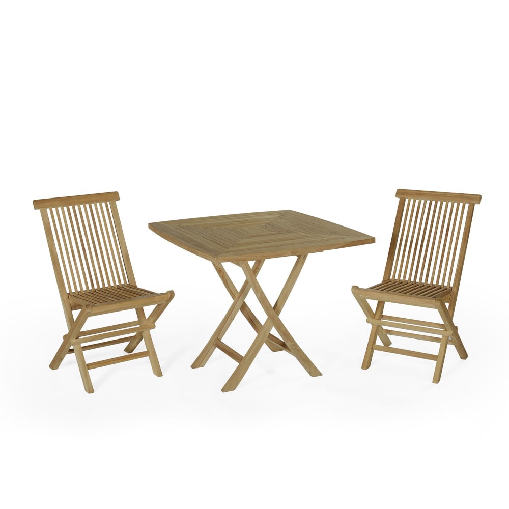 Set di mobili da giardino in teak massiccio 2 posti