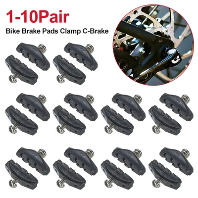 1-10Pairs Road Bike Bicycle Clamp Rubber Silent C-Brake Pad Bike Brake Pads Brake Holder Pad Durable Bicycle Cycling Accessories