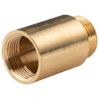 Messing Gewinde-Fitting HahnverlängerungIG/AG 1' (DN 25) Länge 50mm - schwere Ausführung Image