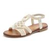 Sandale LASCANA "Sommerschuh, offener Schuh, Pantolette", Damen, Gr. 42, beige (creme), Obermaterial: 100% Textilmaterial. Futter: 100% Textilmaterial. Decksohle: 100% Lederimitat. Laufsohle: 100% Synthetik, unifarben, Glitzer, casual, Schuhe, in...