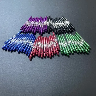 Neue 12 stücke Geschnitzte form hochwertige metall dart aluminium stange farbe geschnitzte linie set 5 farben auswahl von unterhaltung zubehör Image