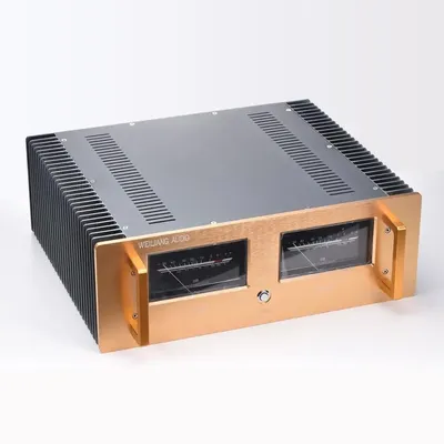 NEUES Molder A60 modifiziertes Vollaluminium-Leistungsverstärkergehäuse mit VU-Meter-Frontplatte in Image