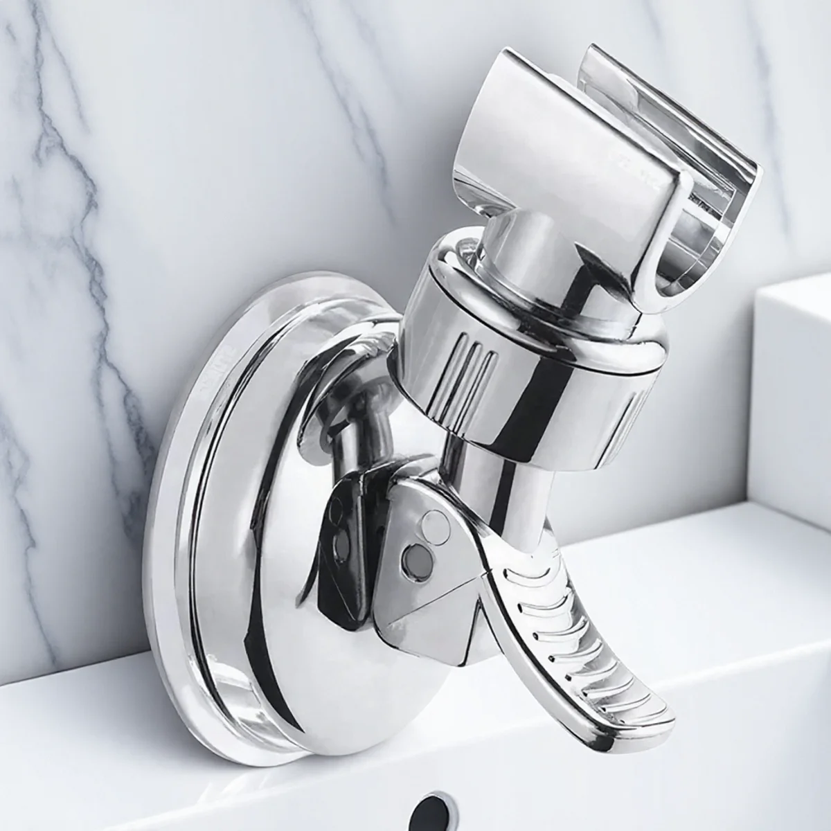 JJYY 360° ° Einstellbare Saugnapf Duschhalterung Universal ABS Badezimmerzubehör Duschstange Kopfschieber