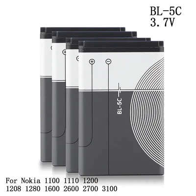 BL-5C BL 5C 3,7 V 1020 mAh Lithium-Akku Für Nokia 1100 1110 1200 1208 1280 1600 2600 2700 Image