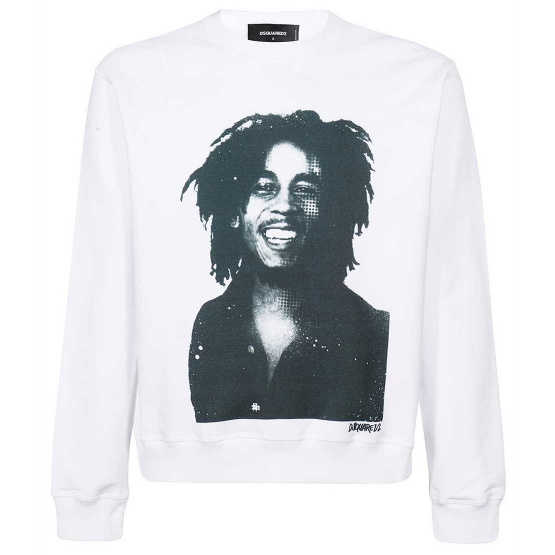 Dsquared2 Bob Marley Cool Fit weißes Sweatshirt Image