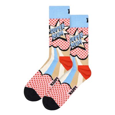 Beste Mama Socken | Happy Socks | Neuheiten Super Mama Socken | Geschenke für Mama - Rot Image