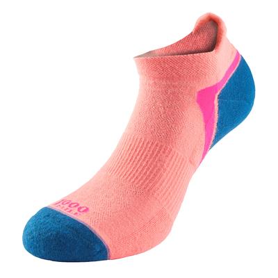 1000 Mile - Damen Einlagige Aktive Sport Atmungsaktive Knöchelsocken - Pfirsich / Blaugrün Image