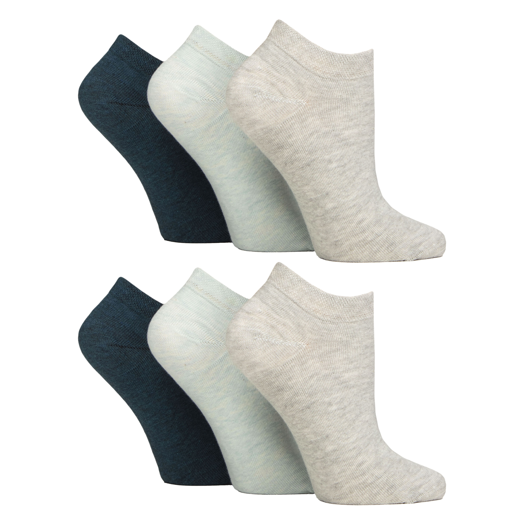 6er-Pack Damen Diabetiker-Trainersocken | Extra breite Socken für geschwollene Füße Image