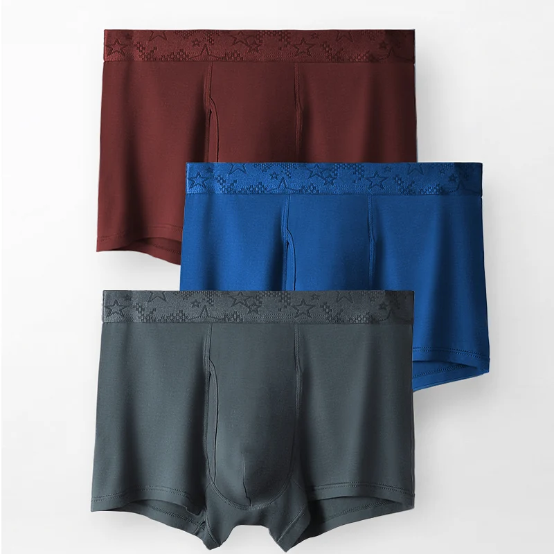 Herren-Slips, Herren-Boxershorts aus Modal, Jungen-Slips, bequeme, atmungsaktive Jugend-Boxershorts in Übergröße, Shorts mit Kopf Image
