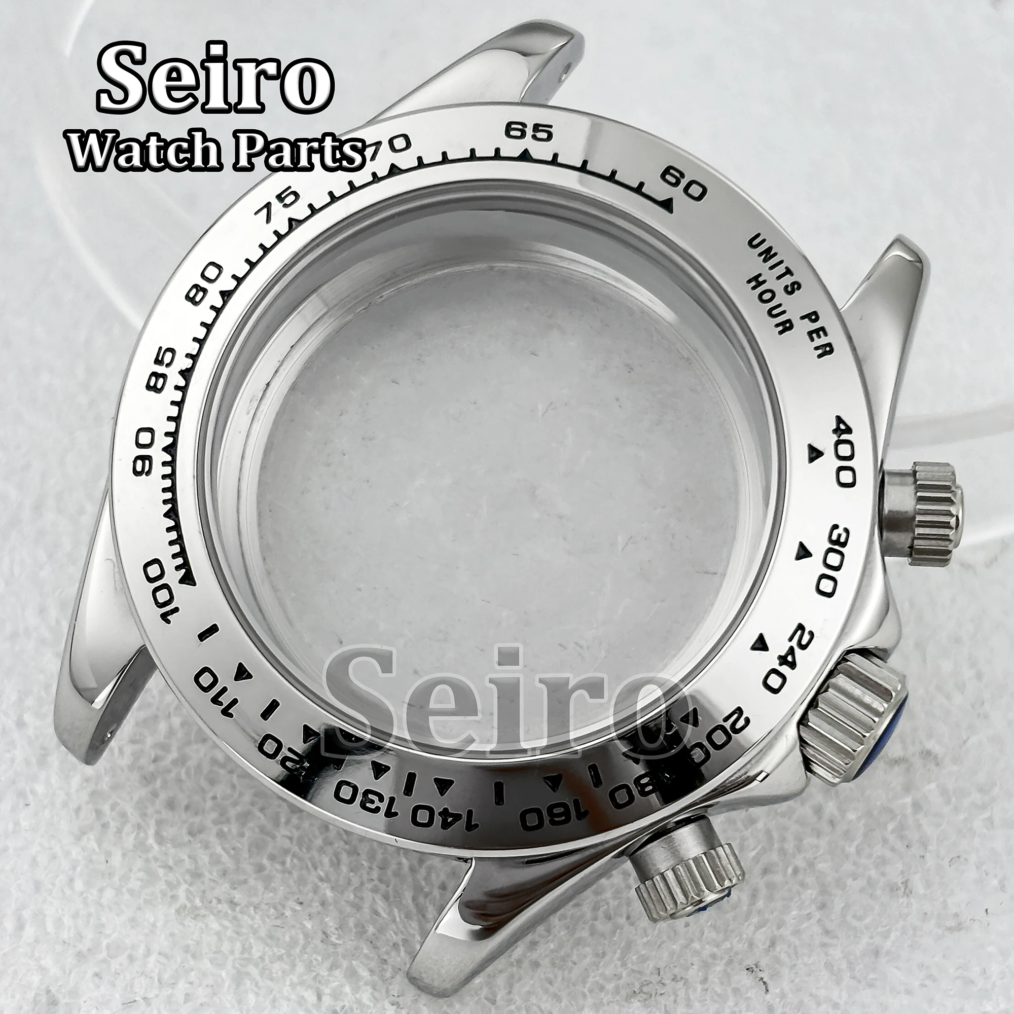 39mm Uhrengehäuse Saphirglas Edelstahl Silber Uhrengehäuse für Daytona VK63 Uhrwerk 29,5mm Zifferblatt modifizierter Ersatz Image
