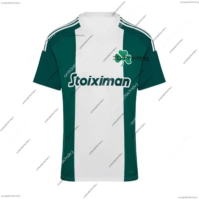 2025 New Panathinaikos Football T-shirt Greek Football Summer Sports Breathable Short Sleeve
