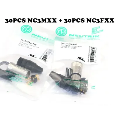 60PCS/LOT New For NEUTRIK three-core XLR Canon gold-plated microphone Canon male and female plug