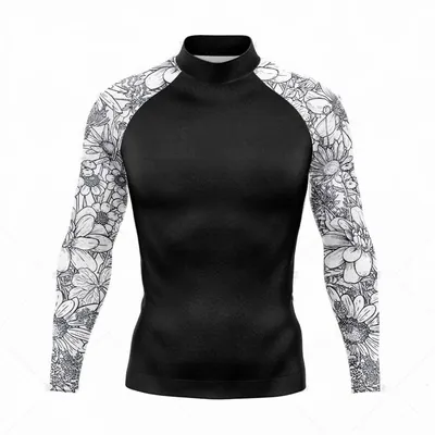 Men's Rash Guard Swim Shirts Summer UPF 50+ UV Sun Protection Quick Dry Beach Fishing Water Shirts T