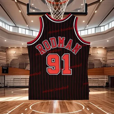 American New Arrivals Chicago Summer Basketball Dennis Rodman #91 Bulls 1995/96 Hardwood Classics