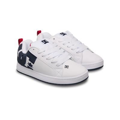Sneaker DC SHOES "Court Graffik", Gr. 10,5(44), weiß, navy, rot, 57.05% Leder, 28.2% Synthetikmaterial, 13.87% Polyester, 0.88% Textil, Schuhe Image