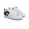 Sneaker DC SHOES "Court Graffik", Gr. 13(47), weiß, navy, rot, 57.05% Leder, 28.2% Synthetikmaterial, 13.87% Polyester, 0.88% Textil, Schuhe