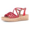 Keilsandalette GABOR, Damen, Gr. 39, rot, Ziegenveloursleder, Synthetik, modisch, Schuhe, Plateau, Sommerschuh, Riemchensandale mit Best Fitting-Ausstattung