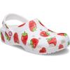 Clog CROCS "Classic Fresh Fruits", Damen, Gr. 36, weiß erdbeere, Croslite, kontrastfarbene Details, casual, Schuhe, Berufsschuh, Arbeitsschuh mit Noppenfußbett