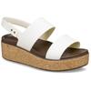 Keilsandalette CROCS "Brooklyn Cork Low Wedge", Damen, Gr. 38, beige (creme), Croslite, casual, Schuhe, Plateausandale, Sommerschuh mit Korkplateau