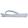 Zehentrenner FITFLOP "iQUSHION MULTI-CRYSTAL", Damen, Gr. 37, blau (hellblau), Synthetik, modisch, Schuhe, Sandale, Flats, Pool Slides mit Schmucksteinen verziert