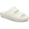 Badepantolette CROCS "Classic Floral Cut Out Sandal", Damen, Gr. 39, beige (creme), Croslite, geblümt, casual, Schuhe, Sandale, Sommerschuh, Pool Slides mit genoppter Innensohle