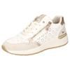 Sneaker MUSTANG SHOES, Damen, Gr. 38, gold (weiß, goldfarben), Lederimitat, metallic, modisch, Schuhe, Runners Sneaker, Plateausneaker mit Außenreißverschluss