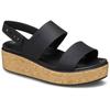Keilsandalette CROCS "Brooklyn Cork Low Wedge", Damen, Gr. 39, schwarz, Croslite, casual, Schuhe, Plateausandale, Sommerschuh mit Korkplateau