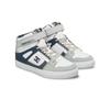 Sneaker DC SHOES "Pure High-Top EV", Kinder, Gr. 12(29), blau (grau, blau, weiß), Obermaterial: Leder / Futter: Textil / Außensohle: Gummi, Schuhe