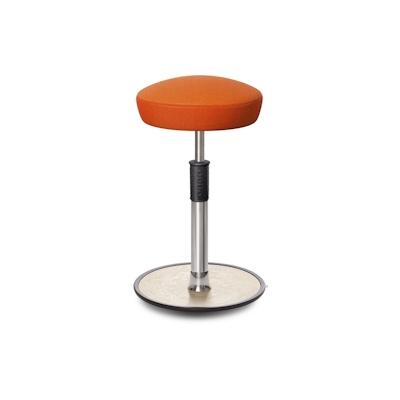 Ongo Sitz- Stehhocker Free Tall Hutsitz kvadrat Remix Orange chrom /cremeweiß Image