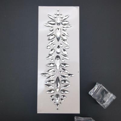 TEMU 1sheet, Delicate Acrylic Rhinestone Stickers For Hair, Halloween Christmas Rave Party Supplies, Women Girls Makeup Accessories, Photo Props, Stage Performance Accessories Image