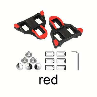 TEMU Anti-slip Pedal Cleats For Bicycles, Road Bike Shoe Cleats, Bicycle Accessories, Compatible With Locking Bike Pedal Cleats, Suitable For Sh10, Sh11, And System Shoes. Image
