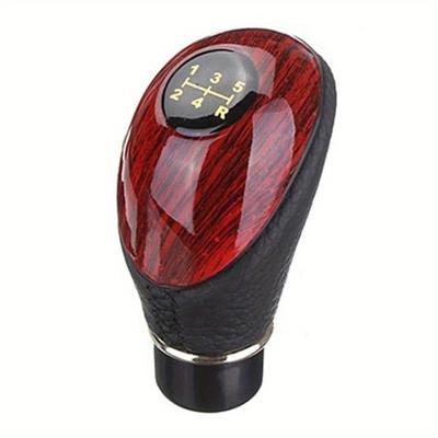 TEMU Walnut Wood Gear Knob With - 5-speed Manual Shifter For Cars & Trucks, , Adjustable Luxury Shifter Knob Image