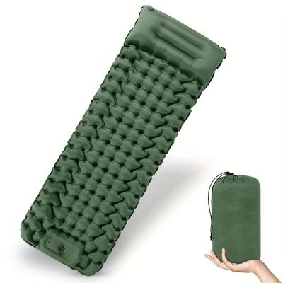 TEMU Outdoor Inflatable Sleeping Mat Foot Pump Inflatable Mattress And Camping Mat, Suitable For Backpack Travel, Hiking And Travel, Mountaineering, Outdoor Picnic And Sports Enthusiasts Image