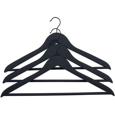 Trendline - Kleiderbügel mit Steg 3er Pack Holz schwarz Image