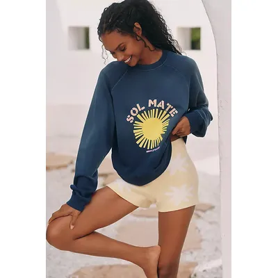 Celandine Daisy Bloom Knit Shorts