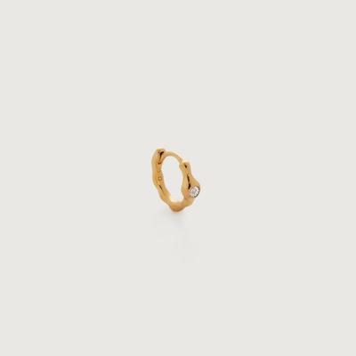 Gold Siren Diamond Single Huggie Earring Diamond