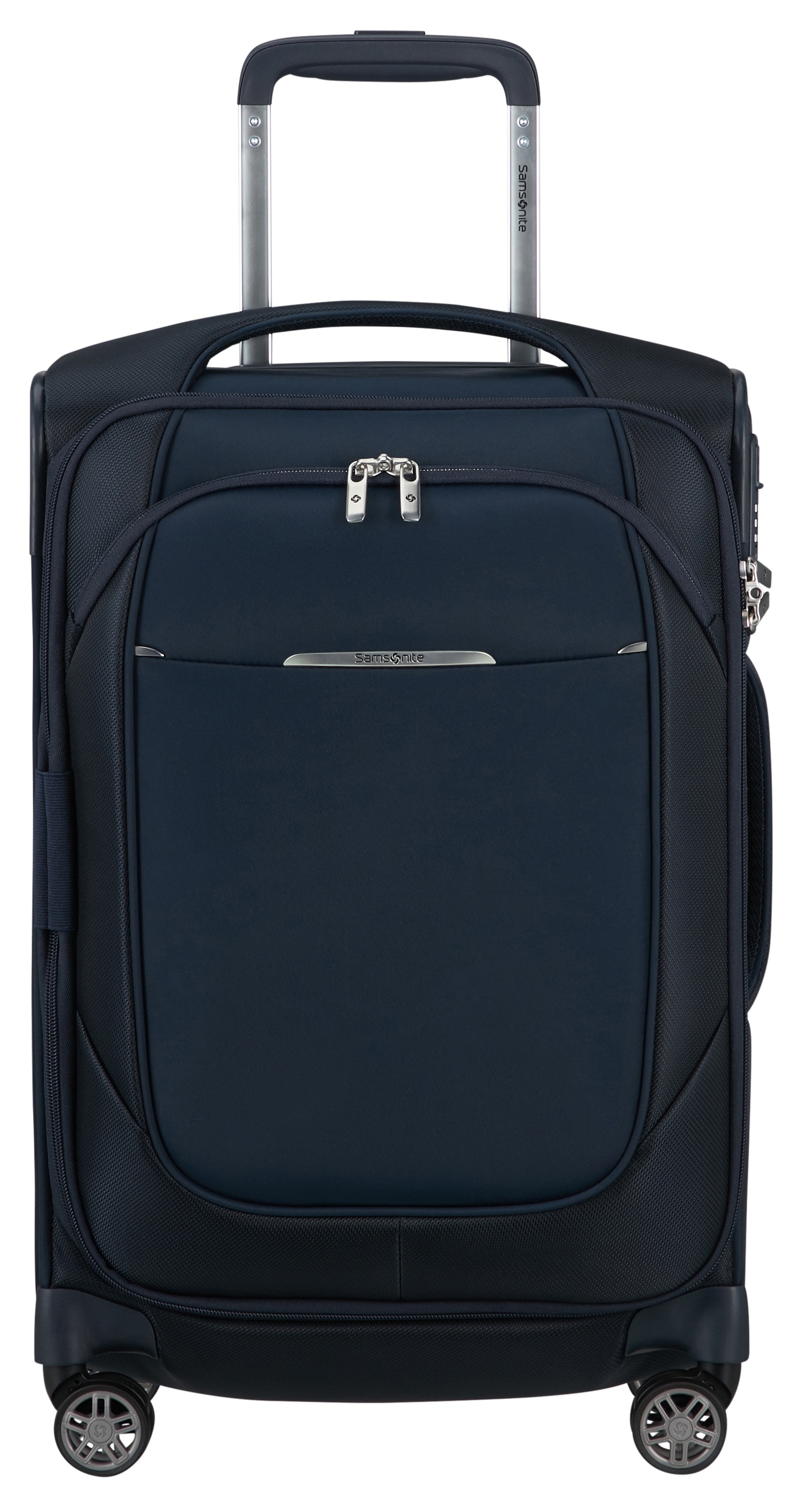 Weichgepäck-Trolley SAMSONITE "RE-LITE, verschiedene Größen und Farben", Gr. B/H/T: 22 x 55 x 35 36, blau (midnight blau), Polyester, Koffer, Reisekoffer TSA-Schloss Stickerbogen Volumenerweiterung Laptopfach Image