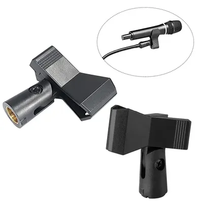 Replacement Holder Mic Clip Clamp 1/4 Inch Clamp Bracket Microphone Clip Microphone Holder Live