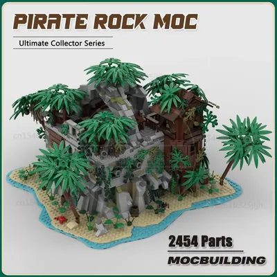 Moc Bausteine Die Insel Film Rock Architektur Technologie Ziegel DIY Montage Modell Kreative Image