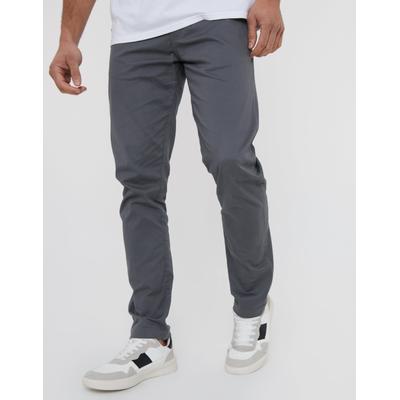 Threadbare Men's Slate Grey Slim Fit Chino Trousers