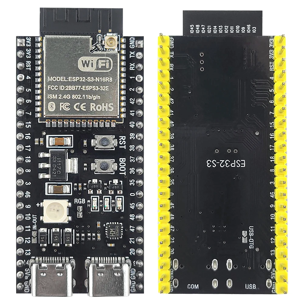 NEUES ESP32 S3 Entwicklungsboard mit 2,4G Wifi BT Modul für AI IOT DIY ESP32-S3WROOM1 N16R8 MCU 44Pin Typ-C 8M PSRAM Image
