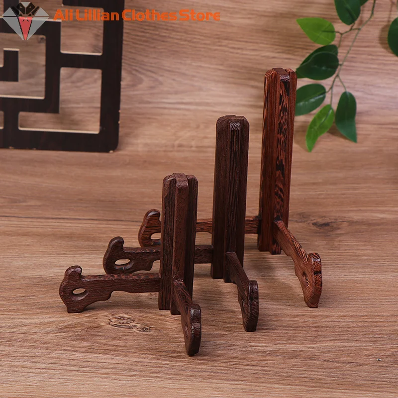 Holz Lager regal Porzellan teller Sammlung Rack Display Stand faltbar Rack Holz Staffelei Platte Tee Kuchen Geschirr halter Wohnkultur