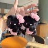 Kawaii Hello Kitty 50. Jahrestag seitlich schwarz rosa Kt Plüsch Anhänger Anime Sanrio Mädchen Herz