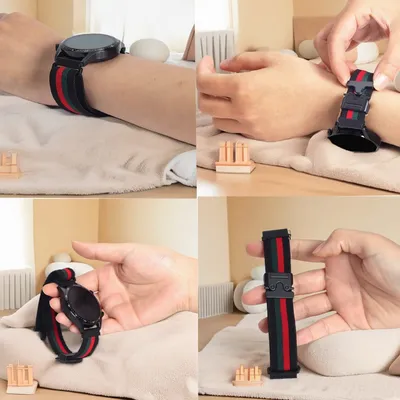 Fallschirmarmband für Garmin Fenix 7/7S/Venu 3S Band 18/20/22 mm Nylon-Loop-Armband für Samsung Watch/Amazfit Watch/Fossil Watch