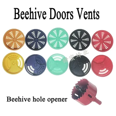 Bienenzucht Beehive Nest Tür Kunststoff Anti Königin Fly Out Belüftung Eingang Runde Drehen 53mm Image