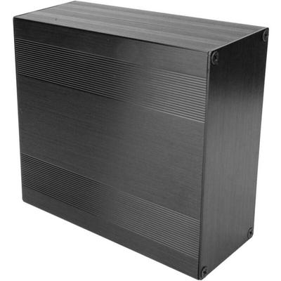 Minibox elettronico in alluminio, contenitore elettronico leggero in ossido nero spazzolato,