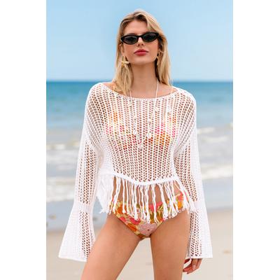 Beachy Threads Créme Cover-Up Top